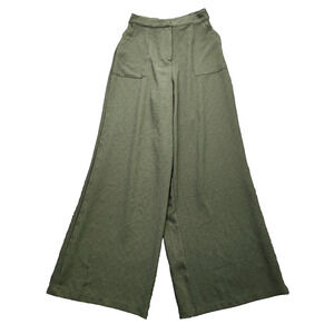 June & Hudson Wide Leg Green Trousers with Pockets size Small